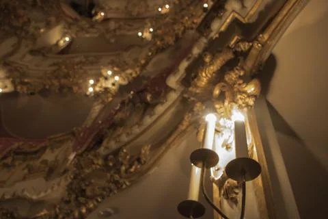 Candles in the opera 写真素材
