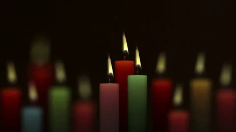 Candles on out of focus Stock Footage 10305455