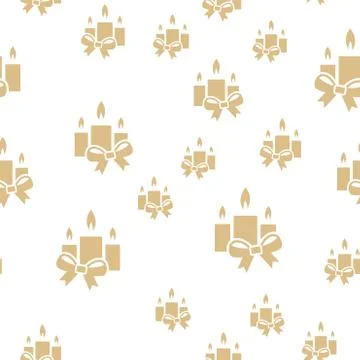 Candles pattern background cover creative design. 100 percent seamless Stock Illustration