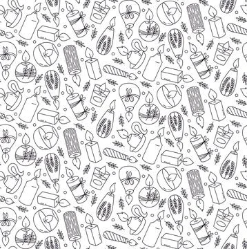 Candles pattern Stock Illustration