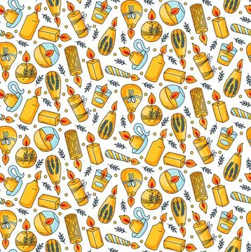 Candles pattern Illustrazione stock