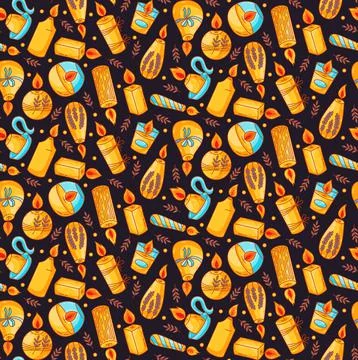 Candles pattern Illustrazione stock