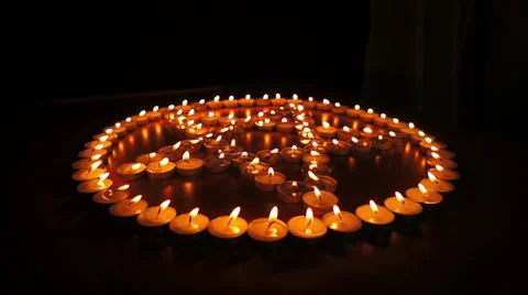 Candles Pentagram Dolly 動画素材 35522296