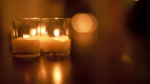 Candles Placed Together Stock Footage 129700649