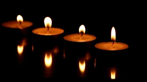 Candles with Reflections Video stock 7752717