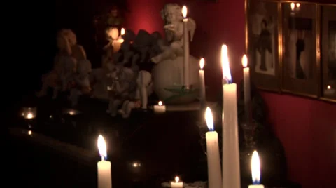 Candles in romantic room Stock-Footage 39383455
