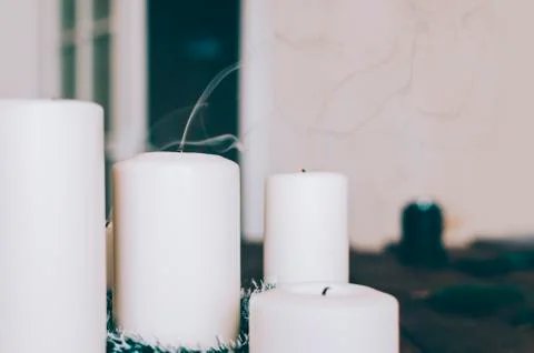 Candles In Room Stock Photos