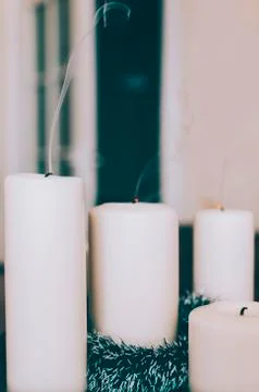Candles In Room Stock Photos