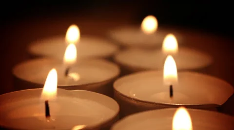Candles in a row Stock Footage 46082027