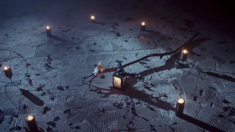 Candles in a Satanic Ceremony Demonic 库存影片 259801101