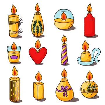 Candles set Illustrazione stock