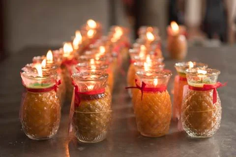 Candles set Stock Photos