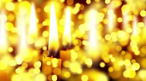Candles shallow depth with bokeh close Stock Footage 8966568