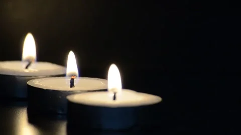 Candles shining in the dark with customizable space for... Stock Footage 295291753