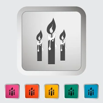 Candles single icon. Stock Illustration