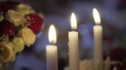 Candles Slow Motion Stock Footage 31910008