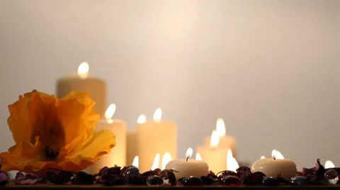Candles. Spa. Stock Footage 7749090