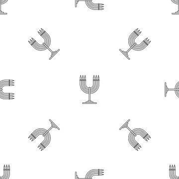 Candles support pattern seamless Stock Illustration
