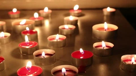 Candles on the table Stock Footage 56673408