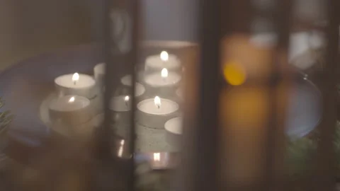 Candles on a table Stock Footage 149240913