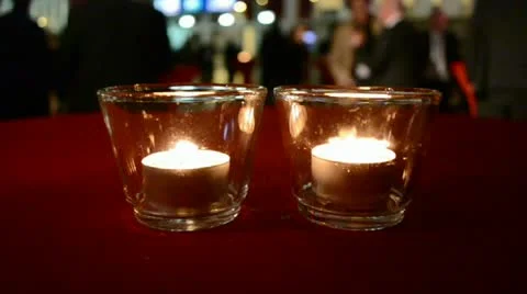 Candles on the table, religion diversity. Stock Footage 21264641
