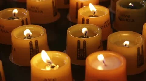 Candles in a temple Stock-Footage 10762584