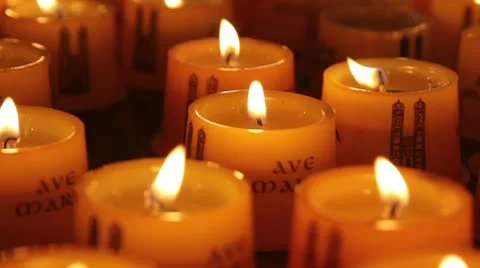 Candles in a temple Stock-Footage 10762593