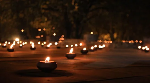 Candles in a temple Stock Footage 48166521