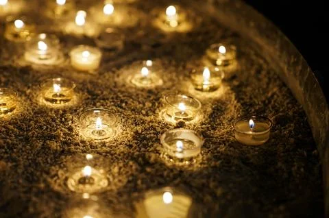 Candles of Tranquility Stock Photos