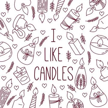 Candles vector banner Stock Illustration