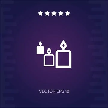 Candles vector icon Stock Illustration