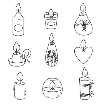 Candles vector Illustrazione stock