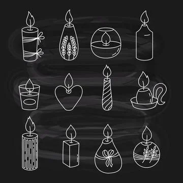 Candles vector Illustrazione stock