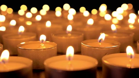 Candles warm light Stock Footage 160362542