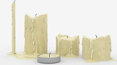 Candles on white background Stock Illustration