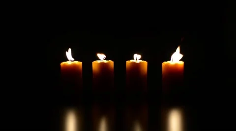 Candles in the wind Stock Footage 46808172
