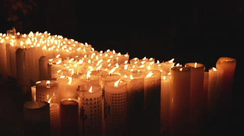 Candles in the wind Stock Footage 68618678