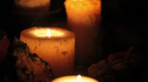 CandlesCamMoveLeftPivot Stock Footage 8919396
