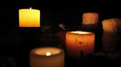 CandlesCamMoveRightLeftPivot Stock Footage 8919313