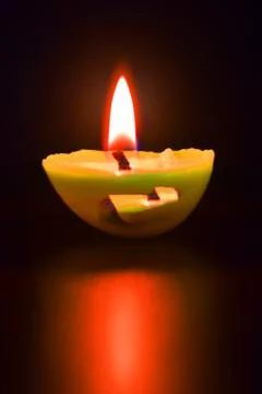 Candle.Selective Focus. Stock Photos