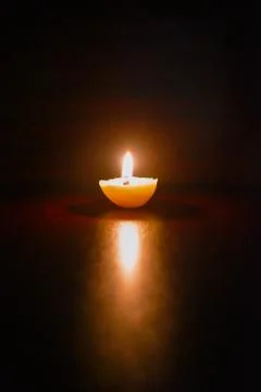 Candle.Selective Focus. Stock Photos