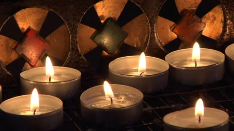 Candles&amp;Reflexes Stock Footage 1052183