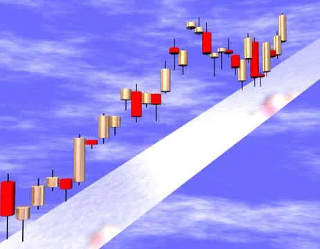 Candlestick 3d gold red Stock Illustration