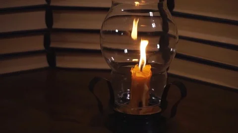 Candlestick with candle Stock-Footage 77078670