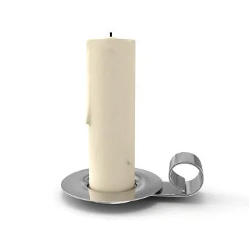 Candlestick with candle Stock Illustration