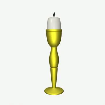 Candlestick with a candle Stock Illustration