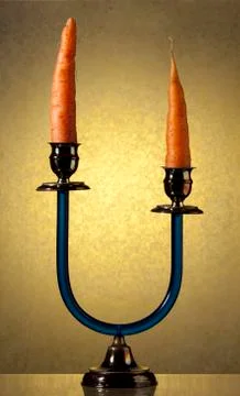 Candlestick with Carrots Stock Photos