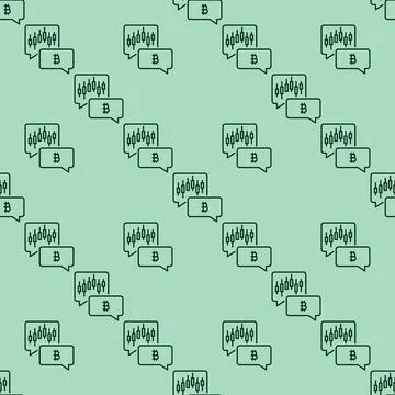 Candlestick Chart with Bitcoin sign vector BTC Investment seamless pattern .. Stock Illustration