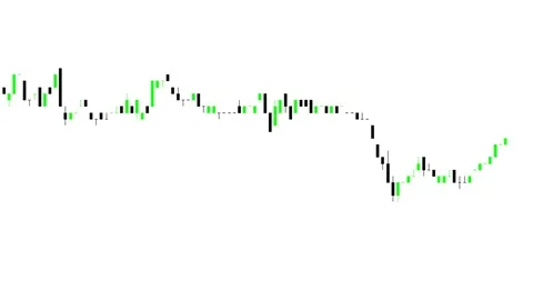 Candlestick chart on color background of stock market investment trade. Stock Footage 83417507