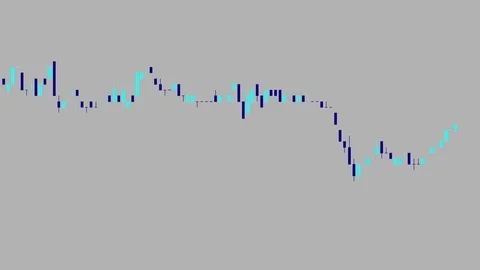 Candlestick chart on color background of stock market investment trade. Stock Footage 83417522